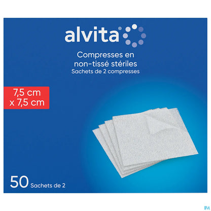 Compressa non sterile in tessuto non tessuto 7,5x7,5 cm 100 unità