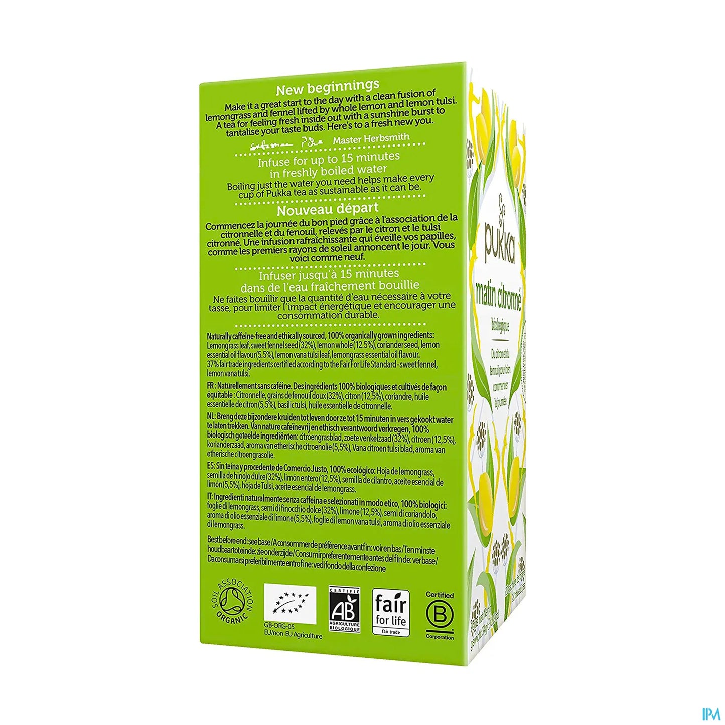 Infuso mattutino al limone biologico 20 bustine