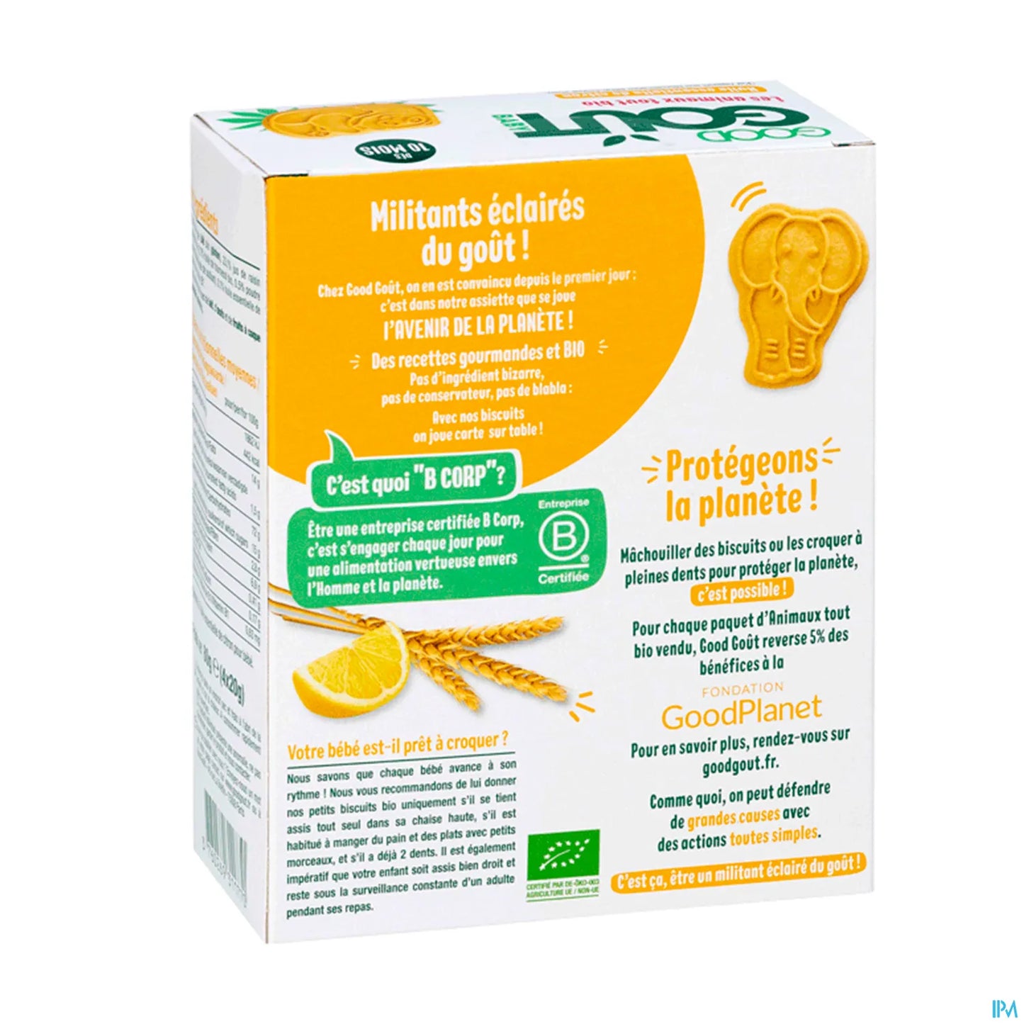 Biscuit Animaux Citron 80g