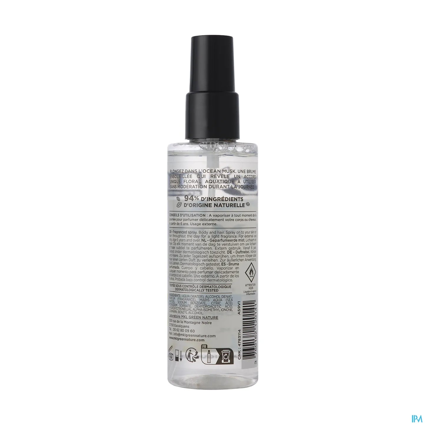 Green Nature Brume Parfumée Corps Cheveux Ocean Musk 100ml