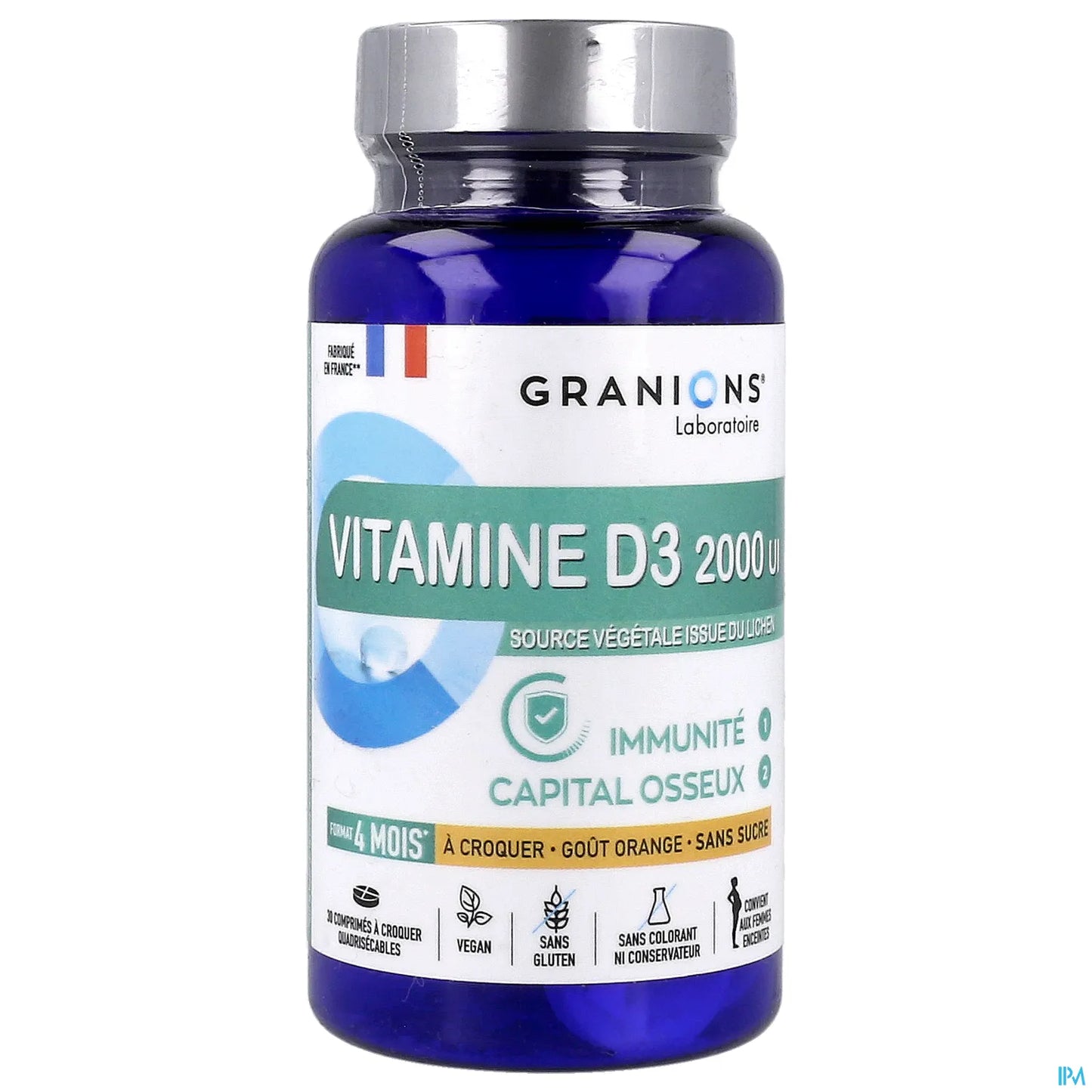 Vitamin D3 2000 IU 30 Chewable Tablets