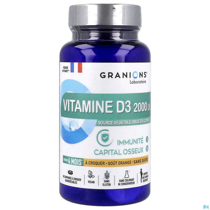 Vitamin D3 2000 IU 30 Chewable Tablets