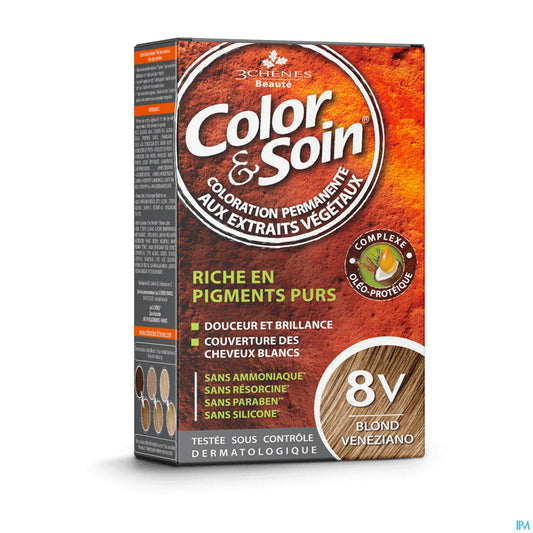 3 Chênes Color &amp; Soin Tintura Permanente 8V Biondo Venezuelano