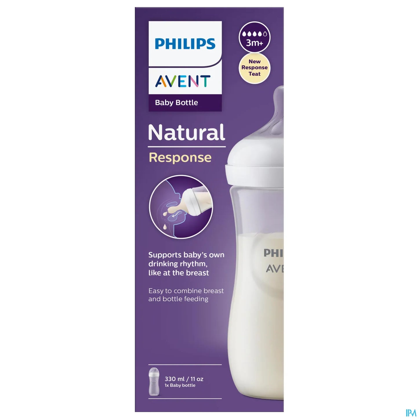 Philips Avent Biberon Natural Response 330ml 3 Mois Et Plus