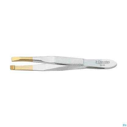 Pince à Épiler Droite Dorée 8cm Référence 80132