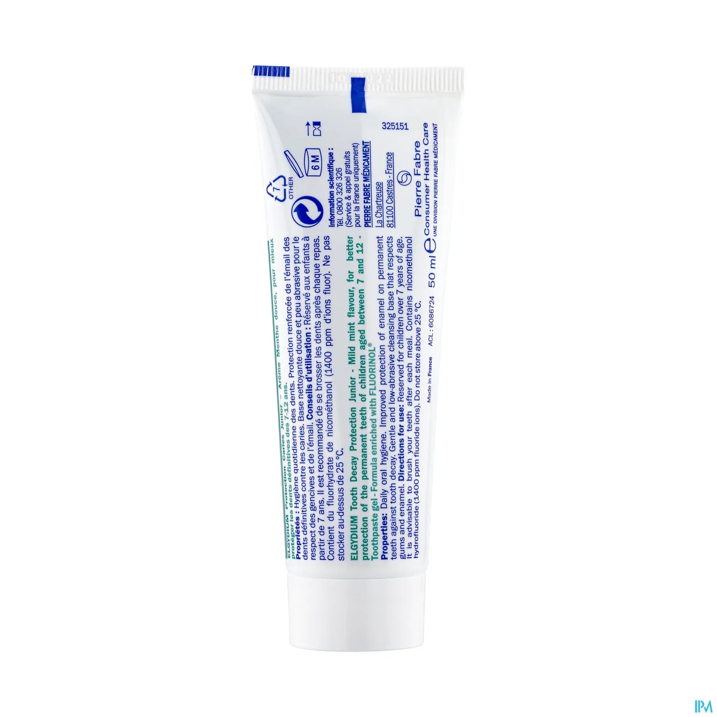 Junior Gel Dentifrice Menthe Douce 50ml