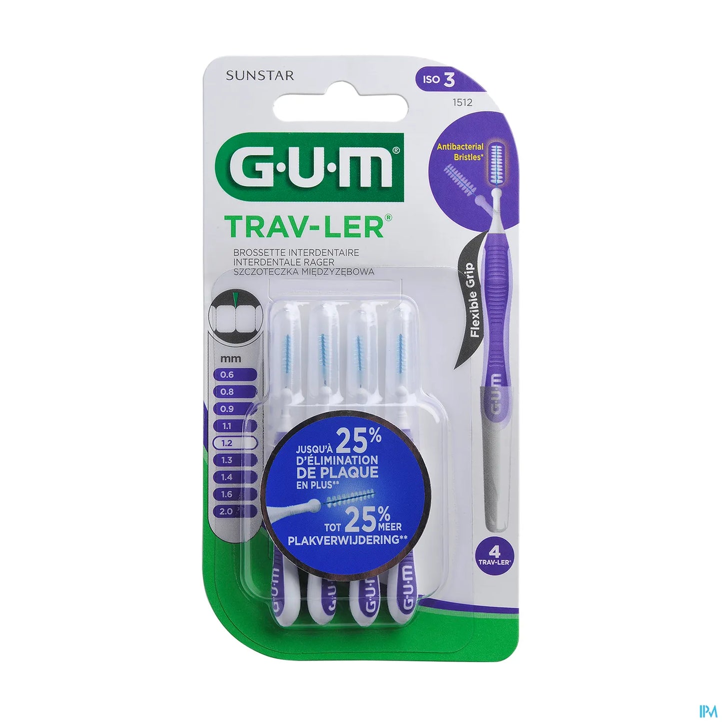 Brossettes Interdentaires Trav-Ler 1.2mm x4 1512