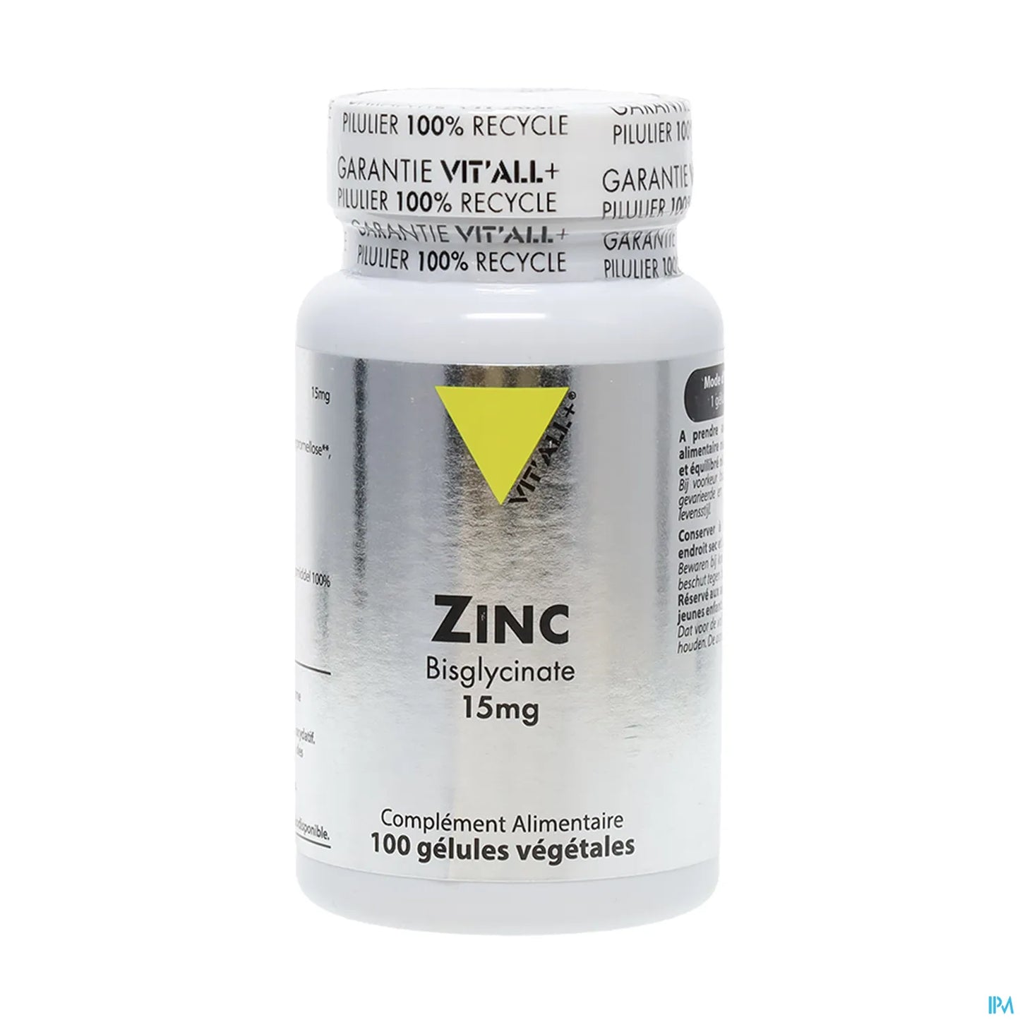 Zinc Bisglycinate 15mg 100 Gélules