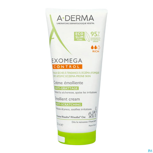Exomega Control Anti-Itch Emollient Cream Eco-Slim Tube 200ml