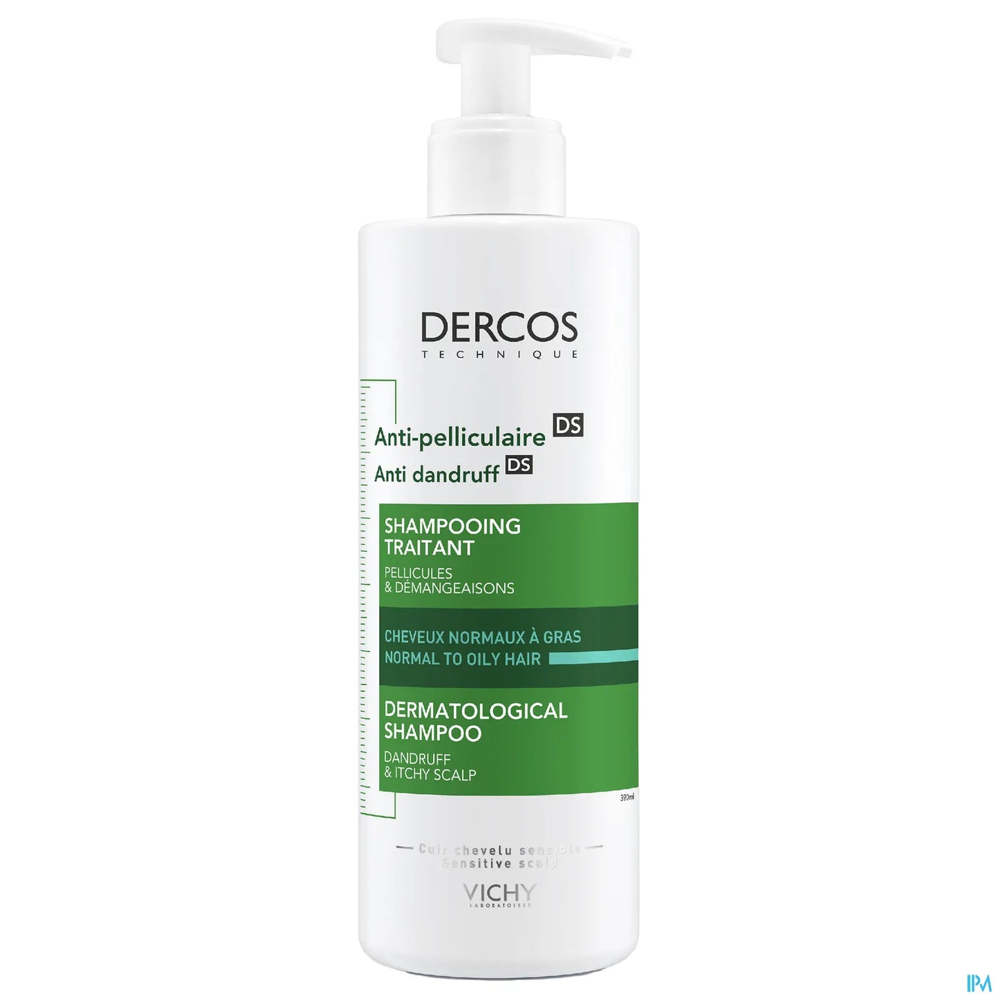 Dercos Anti-Dandruff Shampoo for Normal to Oily Hair 390ml