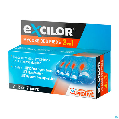 Crema Podologica Cooper Excilor Foot Fungus 3 in 1 15 ml