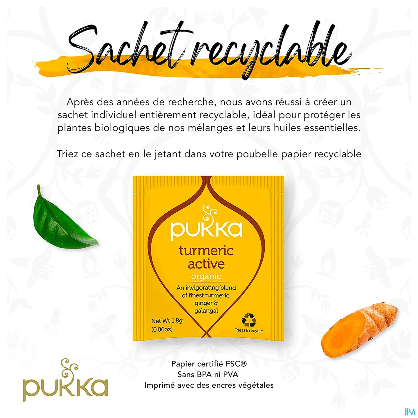 Pukka Infusion Curcuma Tonique Bio 20 sachets