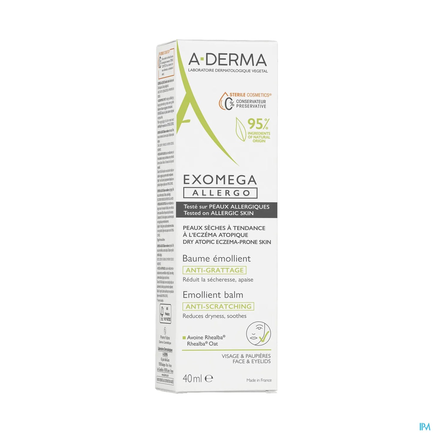 Exomega Allergo Baume Émollient Anti-Grattage 40ml