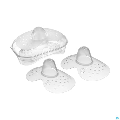 Paracapezzoli in silicone taglia L, confezione da 2