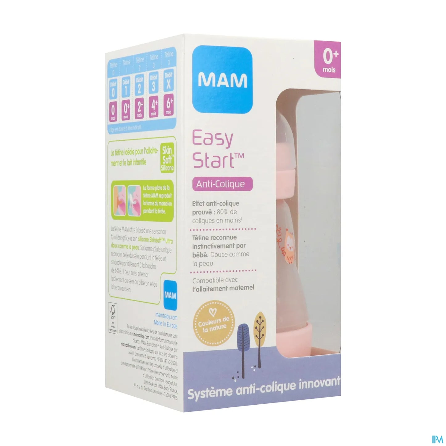 Biberon Easy Start Anti Colique 160ml Blush