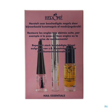 Set for dry and ridged nails 2 x 4 ml bottles + 1 polisher