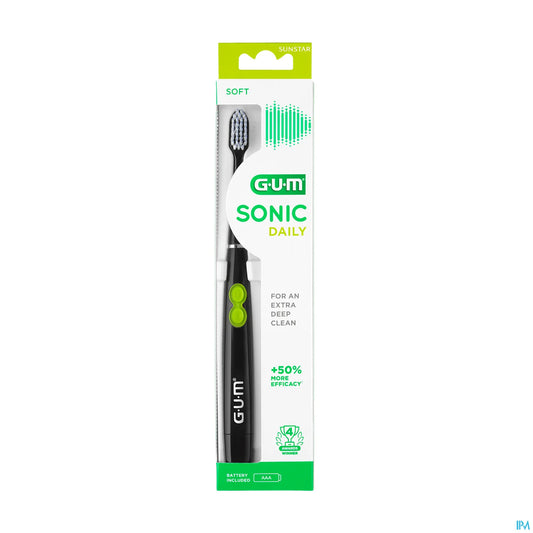 Spazzolino elettrico GUM Sonic Daily Black con batterie 4100