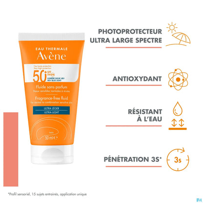 Fluide Sans Parfum SPF50+ 50ml
