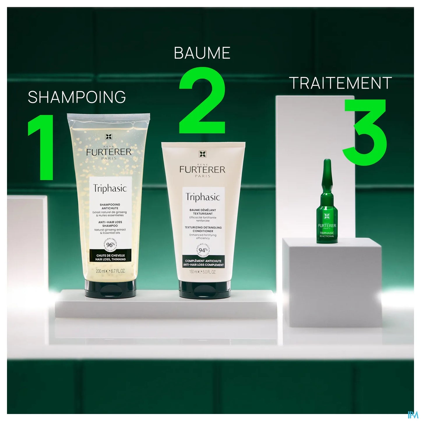 Trattamento anticaduta Triphasic 2 in 1 12 fiale da 5 ml