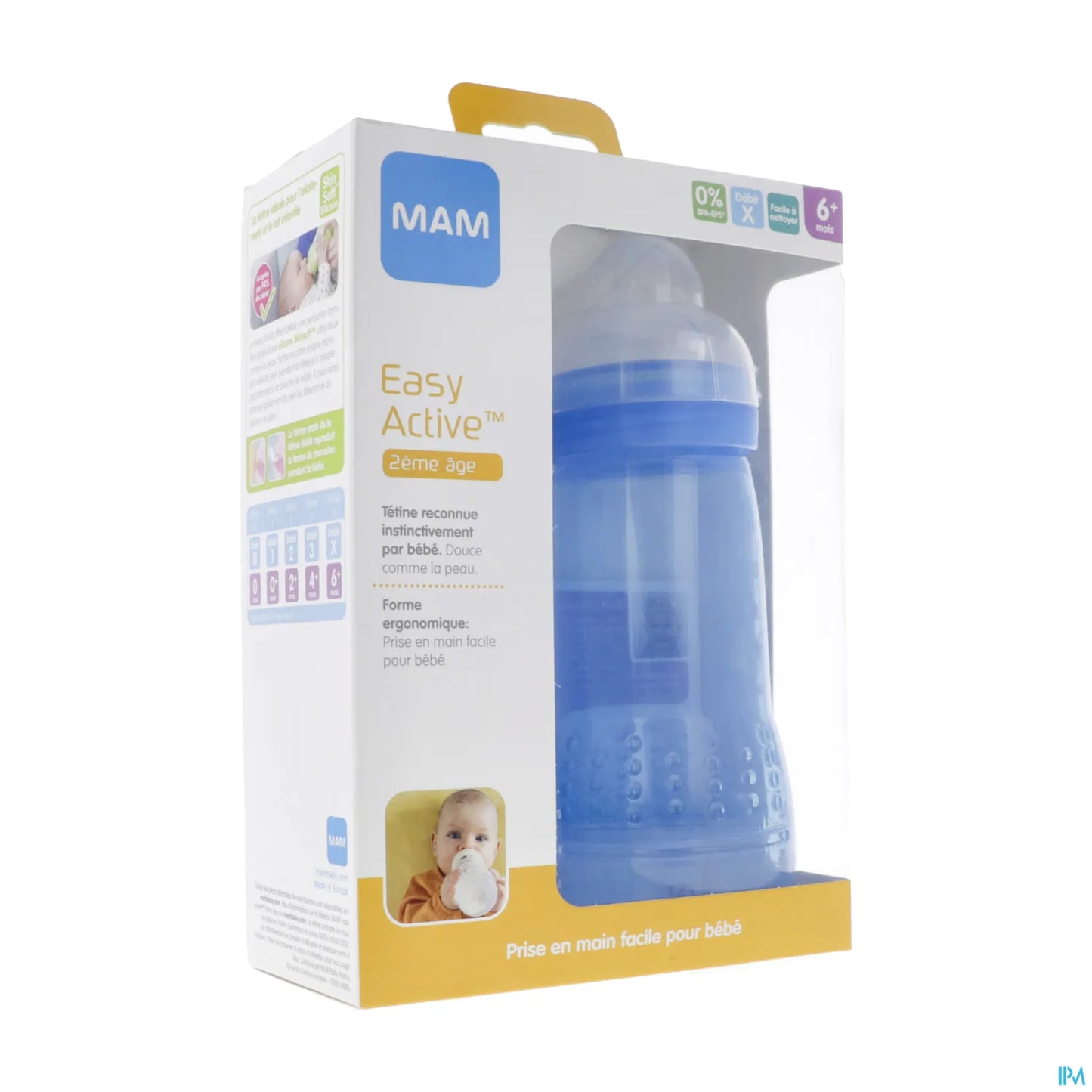 Biberon Easy Active 330 ml 6 Mois Bleu Lot de 2