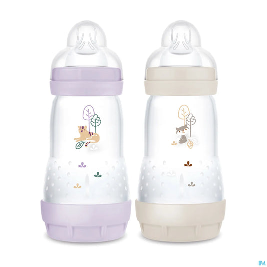 Biberon Easy Start Anti-Colique 260ml Lilas Sable Tétine Débit 2 X2