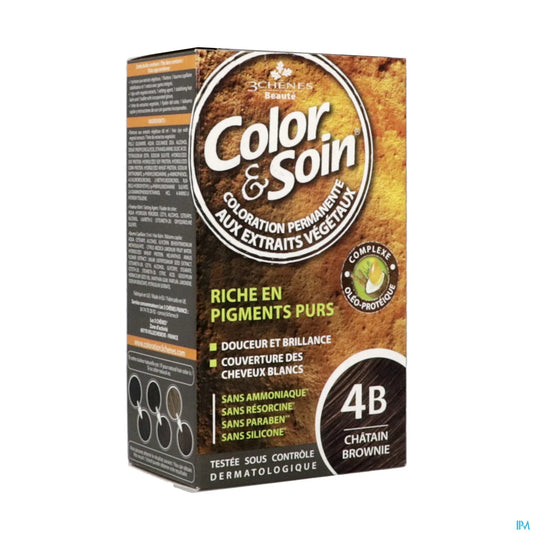 3 Chênes Color &amp; Soin Colorazione permanente per capelli 4B Brownie Brown