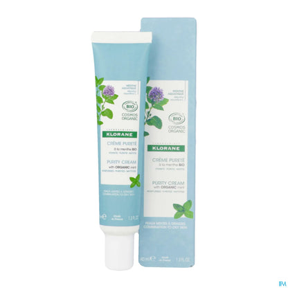 Crema gel purificante alla menta acquatica biologica 40 ml