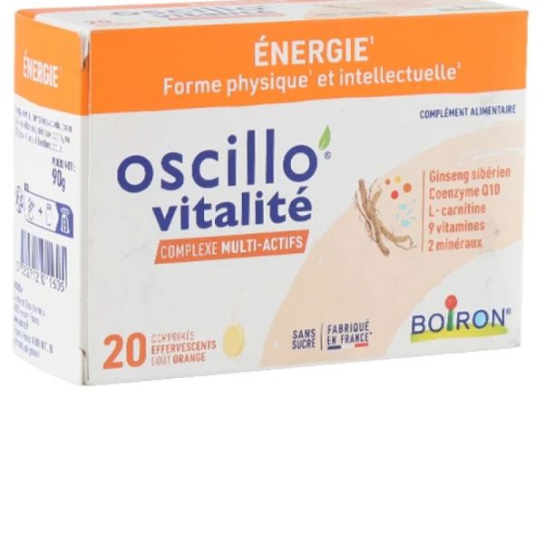 Oscillo Vitalité Adulte 20 Comprimés Effervescents