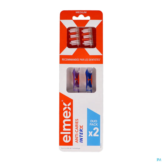 Elmex Brossette Interdentaire Anti Caries InterX Medium 2 unités