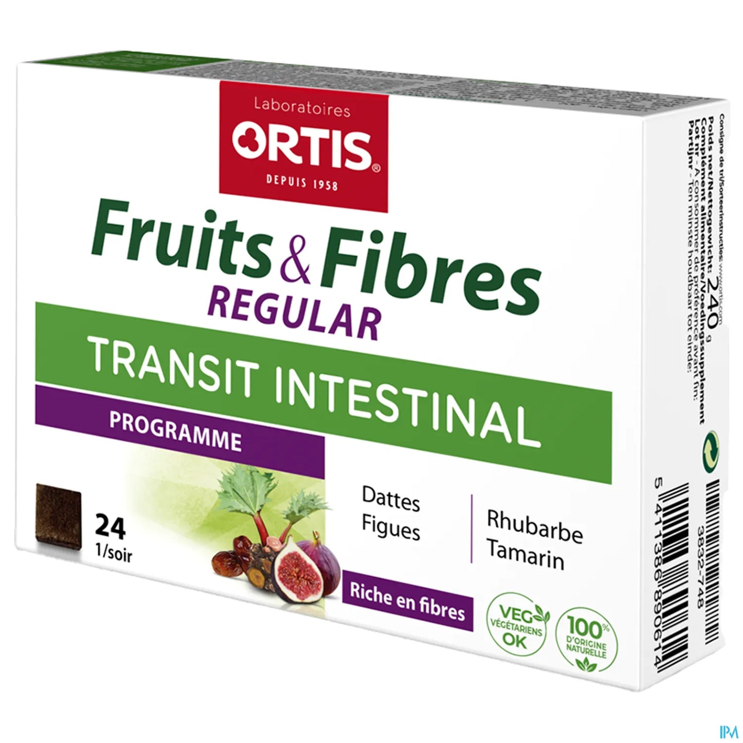 Fruits & Fibres Regular Transit Intestinal - 24 Cubes