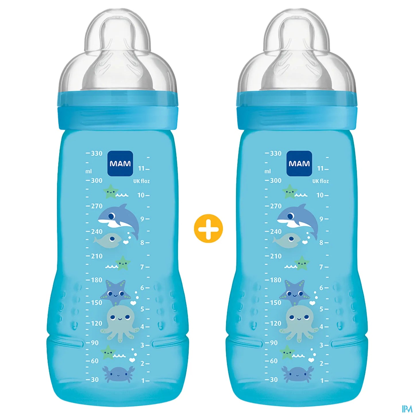 Biberon Easy Active 330 ml 6 Mois Bleu Lot de 2