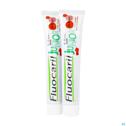 Dentifricio in gel ai frutti rossi Junior 6-12 anni 2x75ml