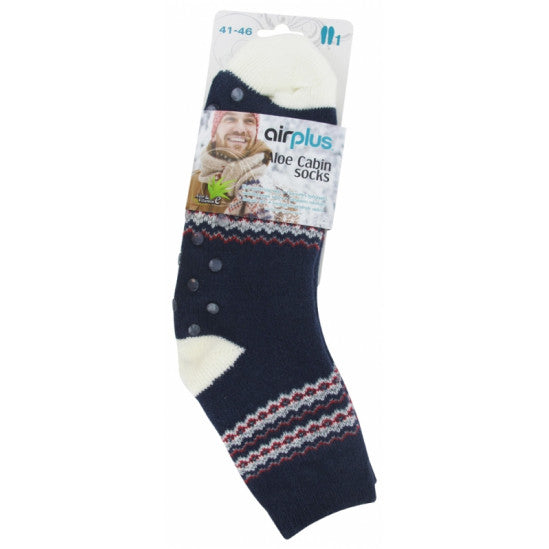 Calzini da uomo Aloe Cabin Socks Tribal Navy, taglia 41-46
