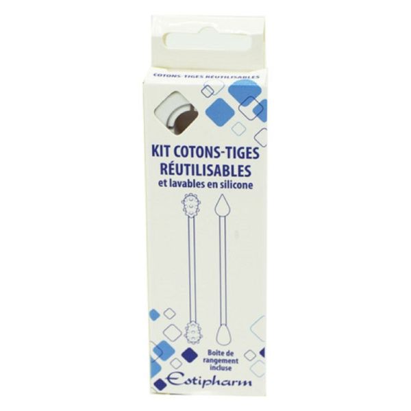 Kit 2 Cotons Tiges Silicone Réutilisables