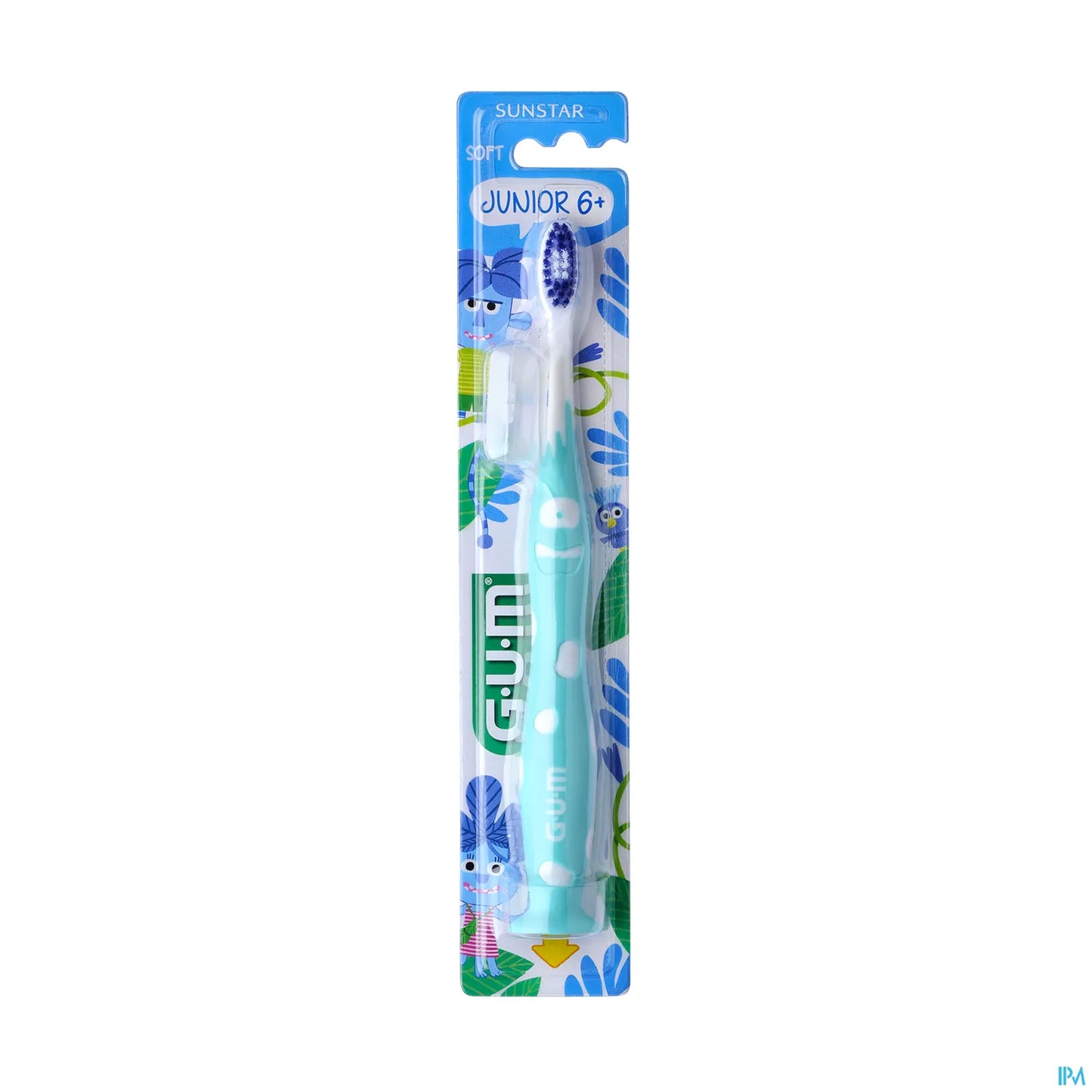 G.U.M Brosse à Dents Junior Monster Soft de 7 à 9 Ans Noir