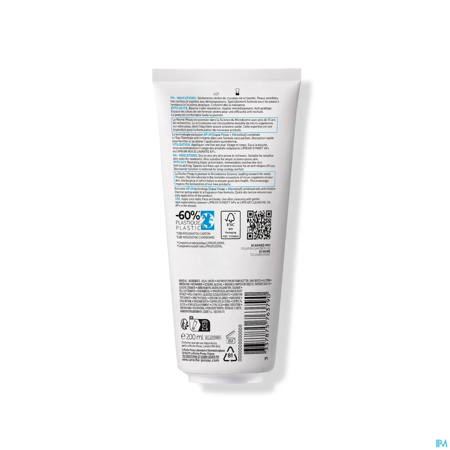 Lipikar Baume AP+M Eco Tube 200ml