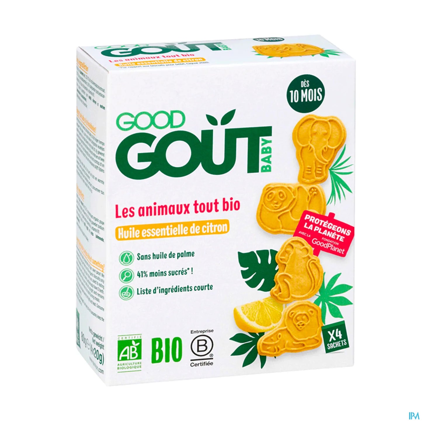 Biscuit Animaux Citron 80g