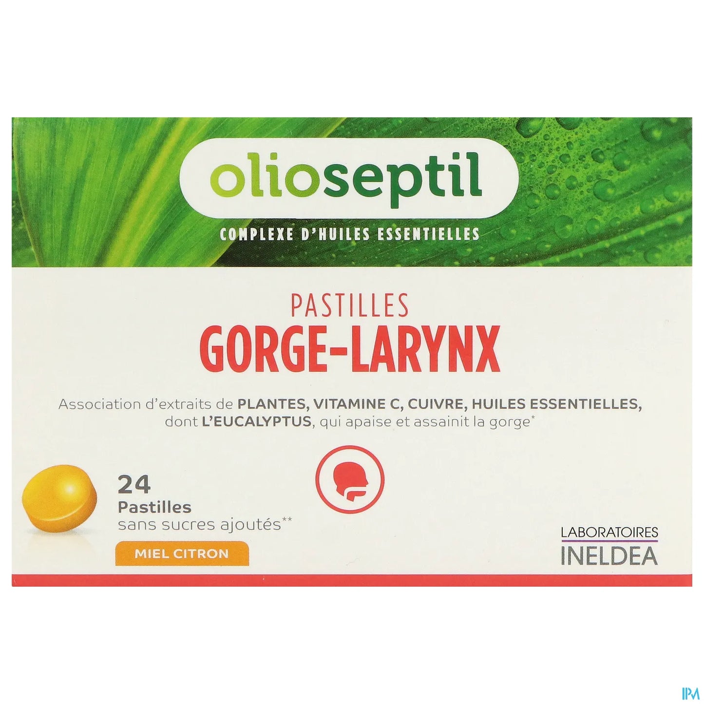 Gorge Larynx Pastilles Miel Citron Boite 24
