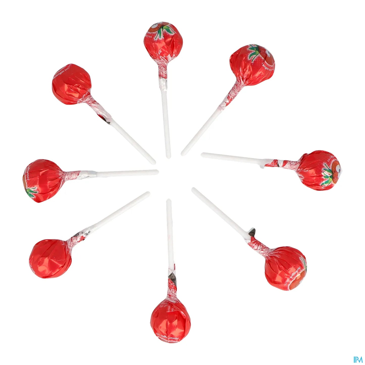 Junior Angin 8 Lollipops for Children from 3 Years Old Strawberry Flavor