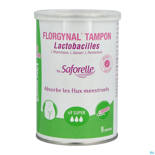 Saforelle Florgynal Probiotic Tampon With Applicator Super Box 9