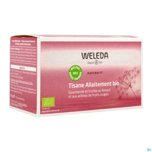 Weleda Tisane Allaitement Fruits Rouges 20 Sachets de 2 g