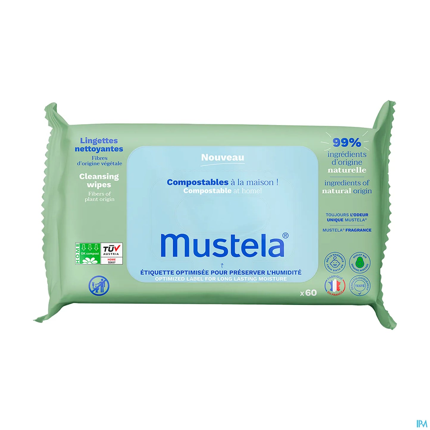 Salviette detergenti compostabili profumate 60 salviette