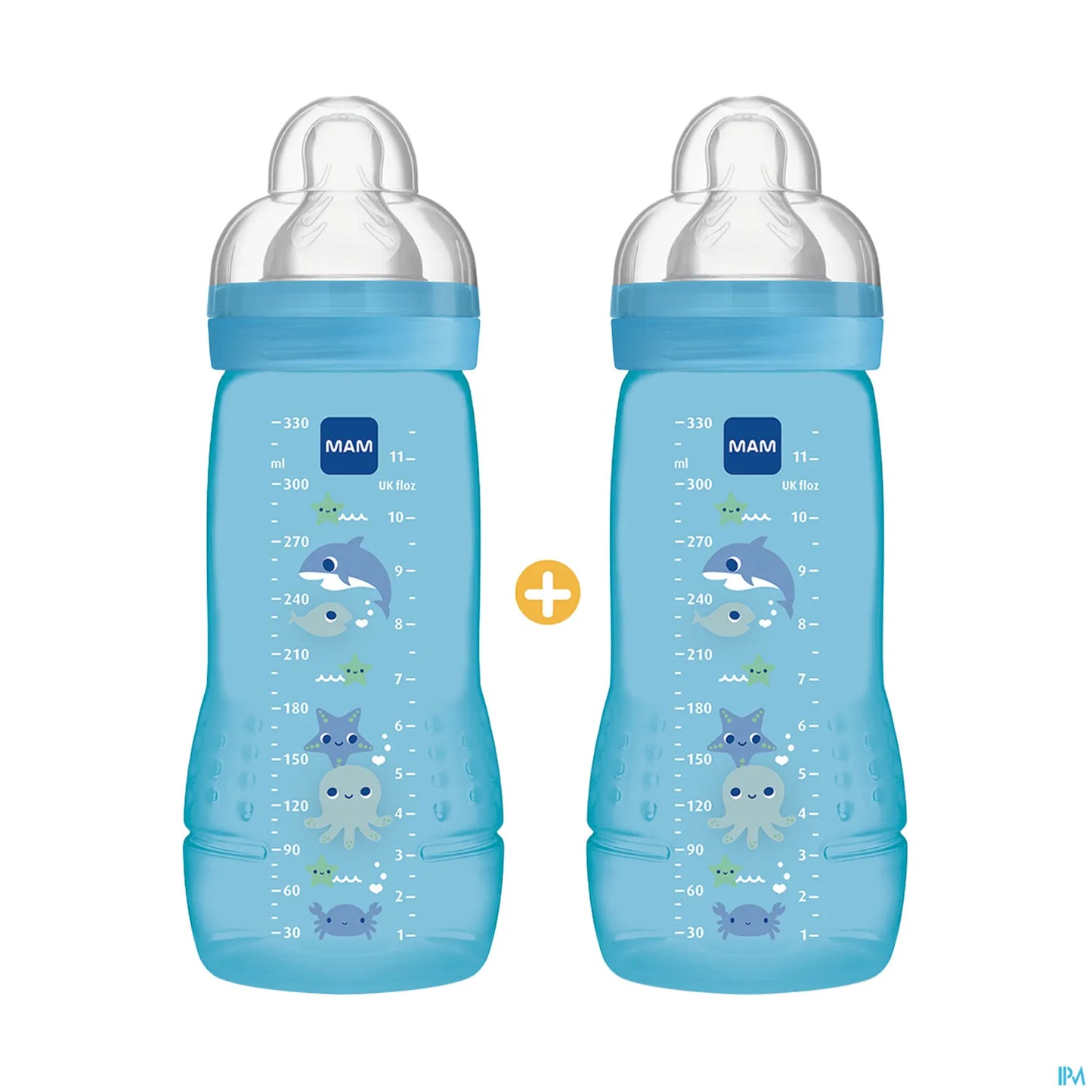 Biberon Easy Active 330 ml 6 Mois Bleu Lot de 2