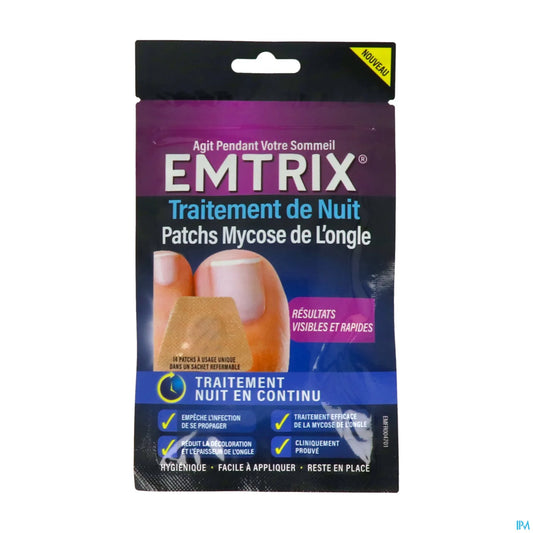 Emtrix Patchs Nuit Mycose de l'Ongle 14 unités