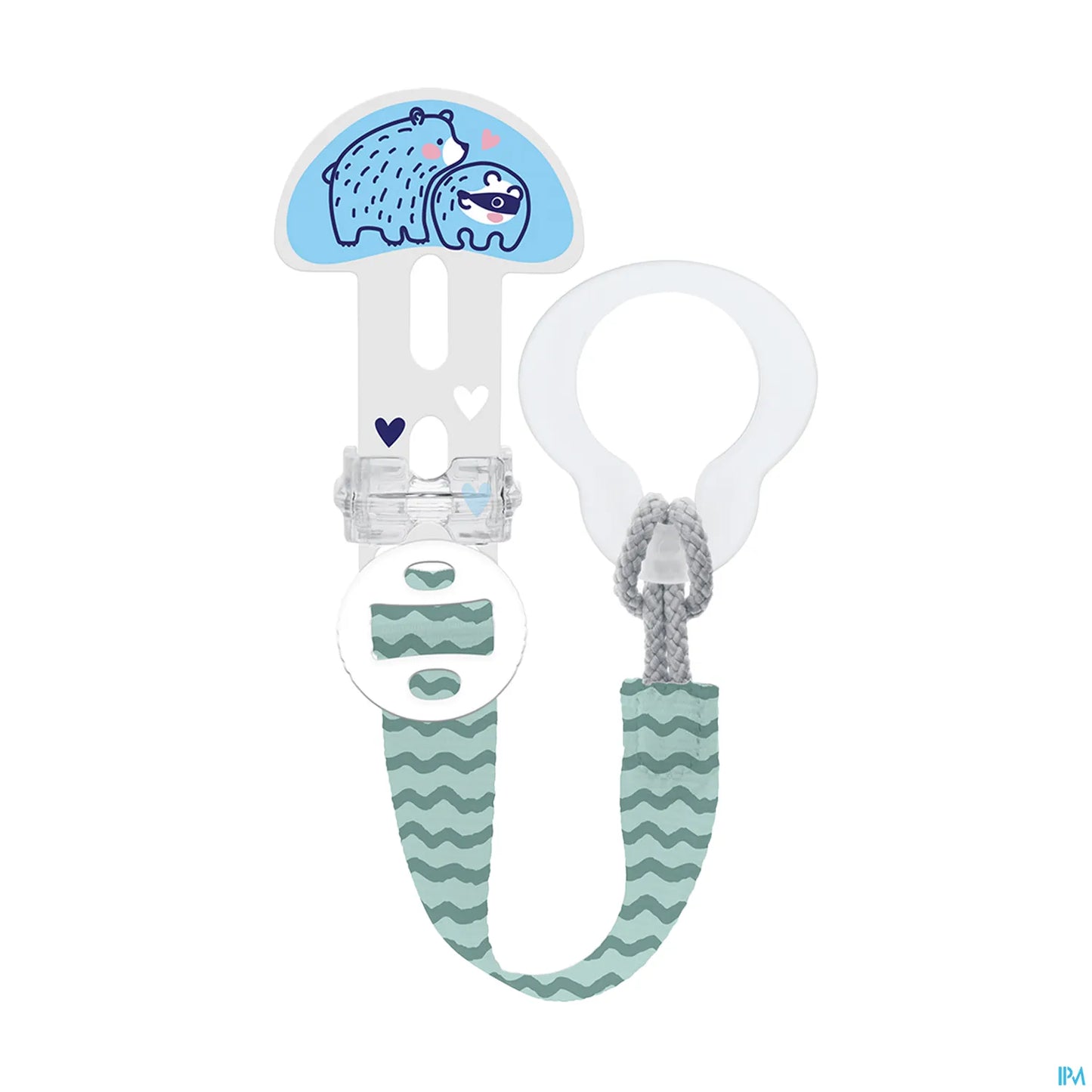 Ciuccio con clip decorativo per tutte le età, regolabile e lavabile