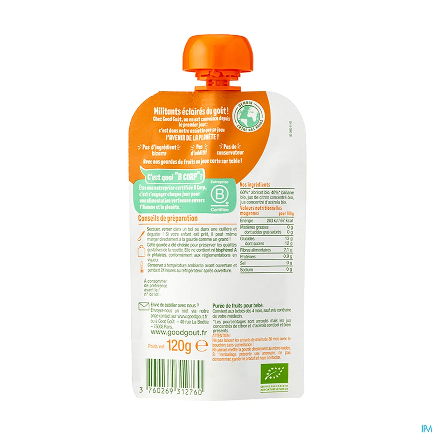 Apricot Banana Compote 120g