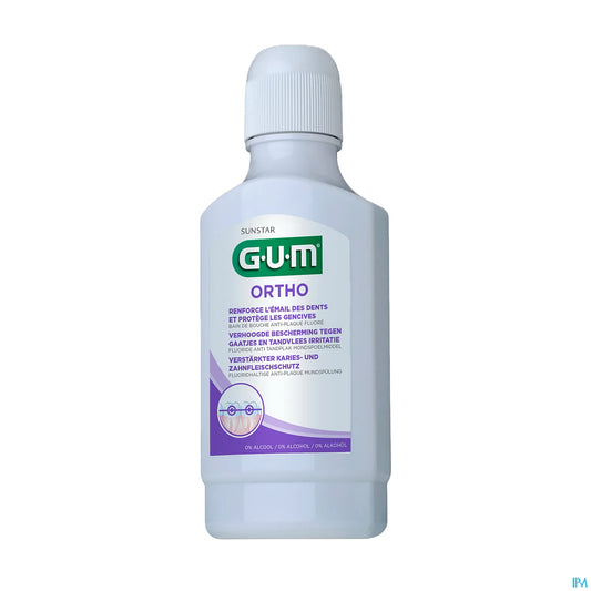 G.U.M Ortho Bain de Bouche Anti-Plaque Fluoré 300ml