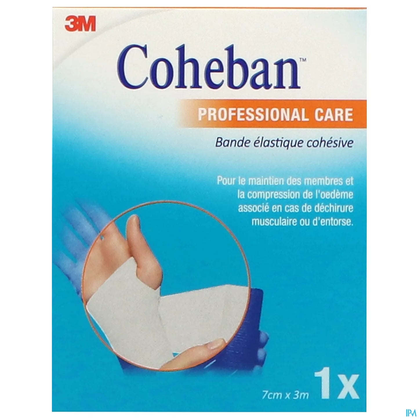 Benda coesiva bianca Coheban 3m x 7cm