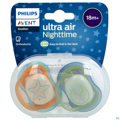 Ciucci Philips Avent Ultra Air Night Time Star/Moon 18+ confezione da 2