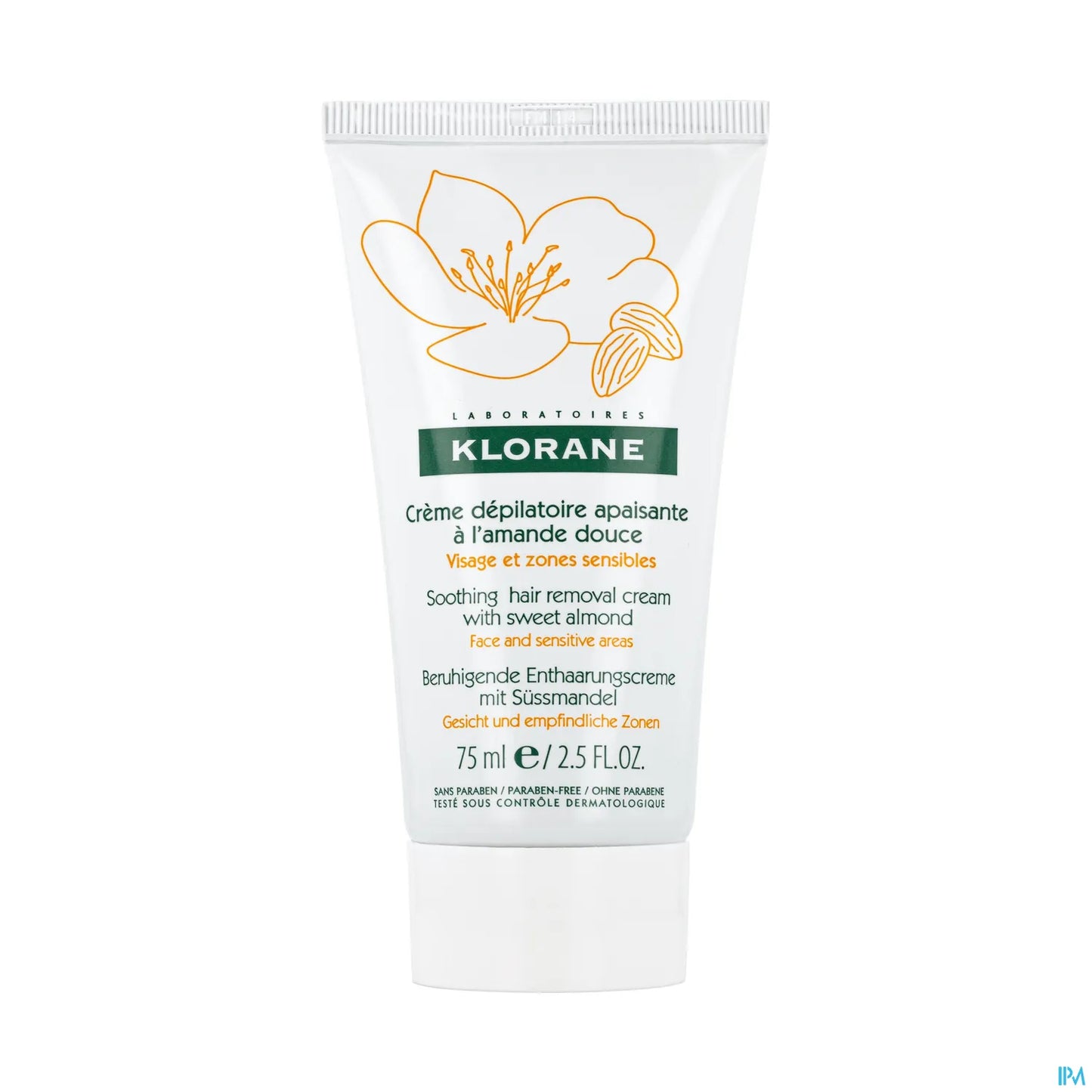 Crema depilatoria lenitiva alle mandorle dolci per zone sensibili 75 ml